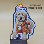Custom Pet Portrait Sticker — Returning Customers Only