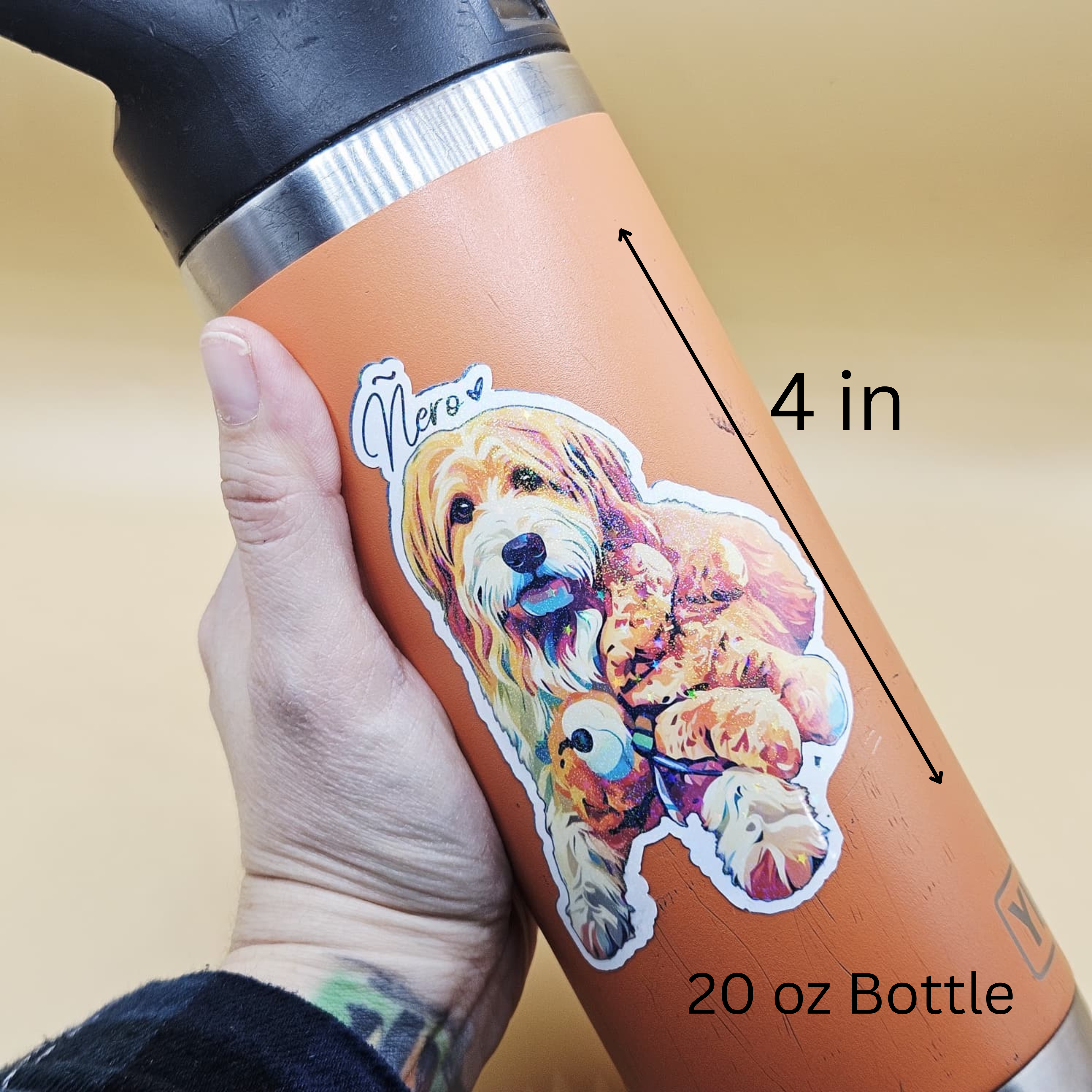 Custom Pet Portrait Sticker — Returning Customers Only