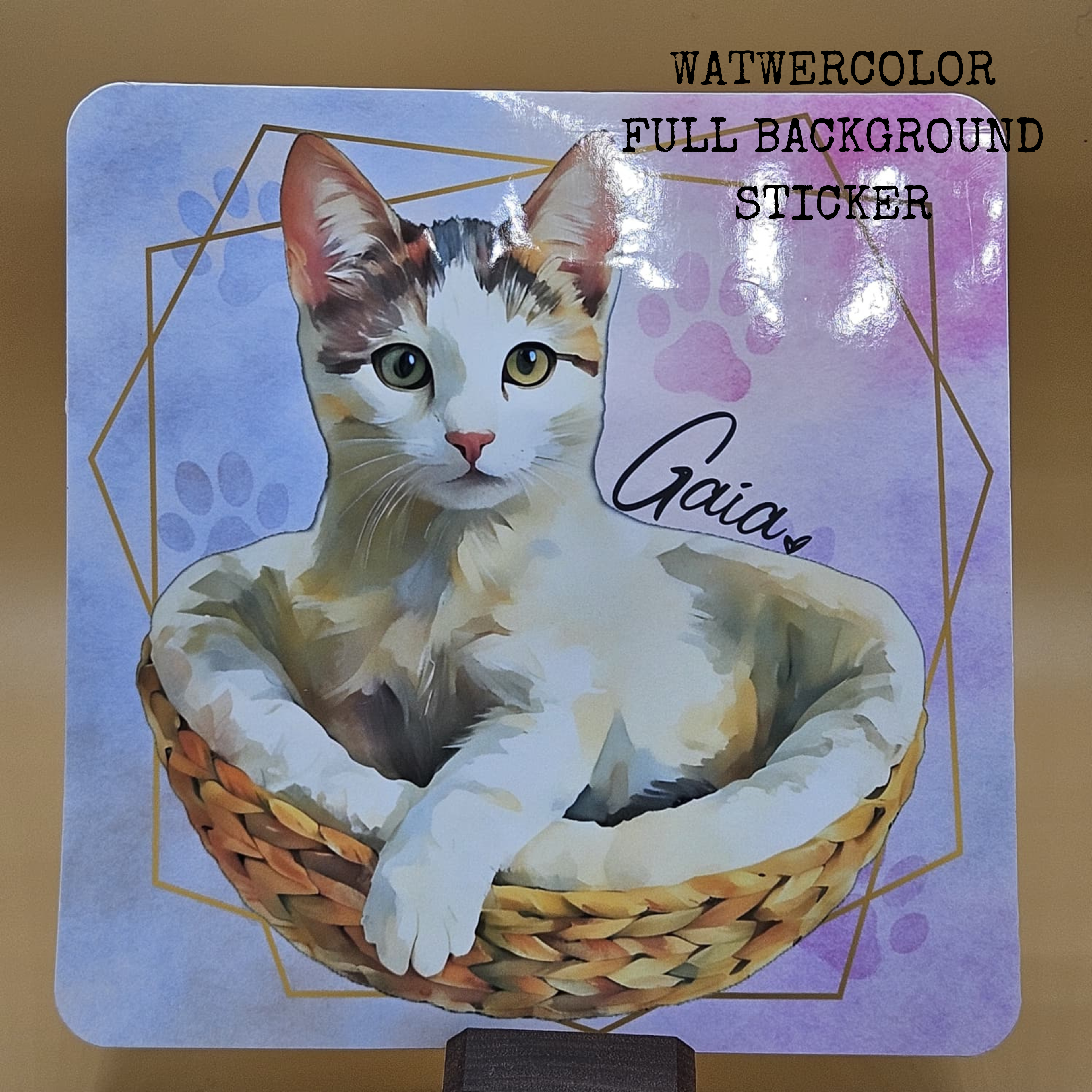 Custom Pet Portrait Sticker — Returning Customers Only