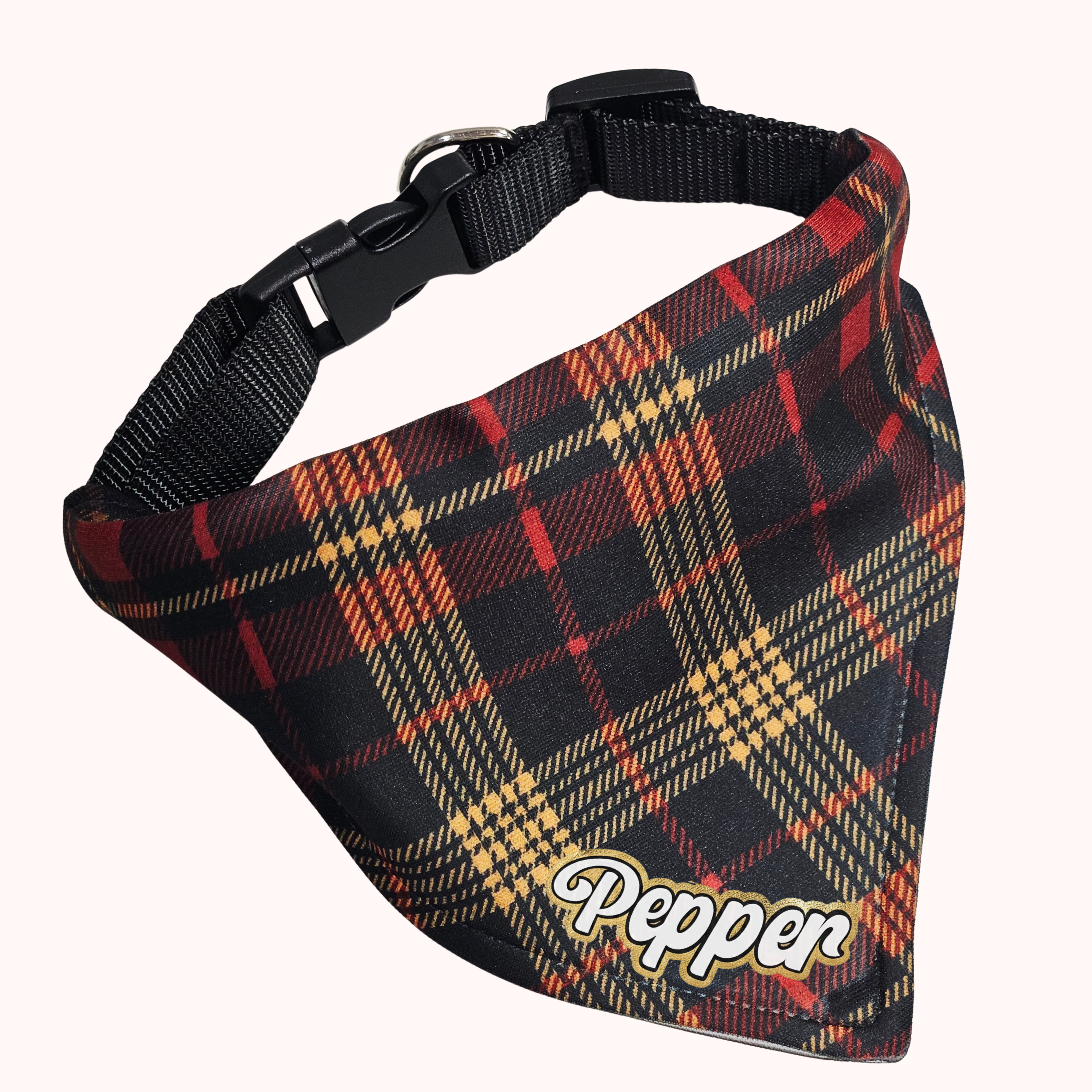 Double Face Pet Bandana Green and Red