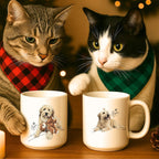 Custom Pet Portrait Mug 15 oz