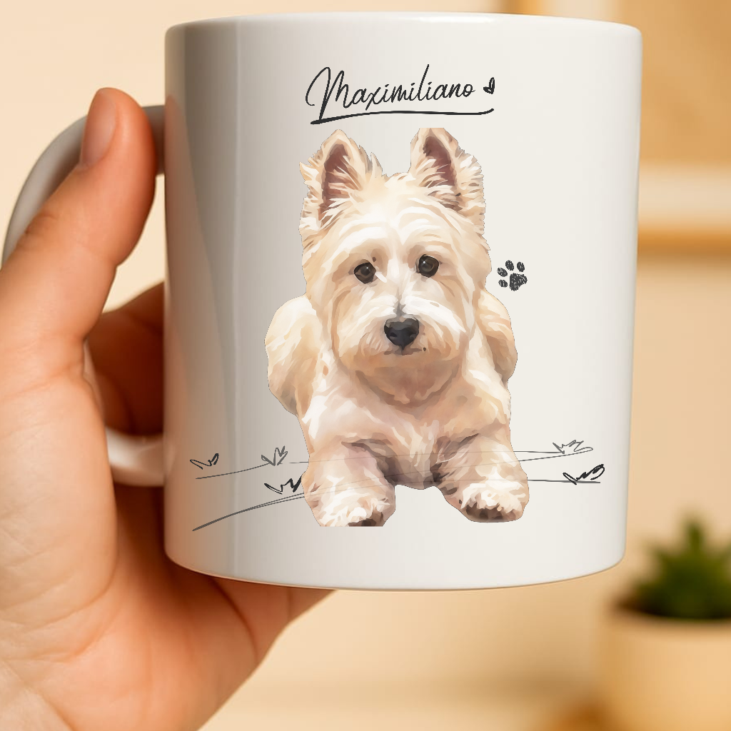 Custom Pet Portrait Mug 15 oz