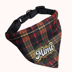 Personalized Holiday Crown Pet Bandana Red and Green