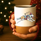 Personalized Pet Portrait Matte Mug 15 oz