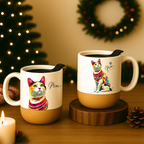 Personalized Pet Portrait Matte Mug 15 oz Color Pop Style