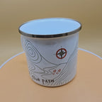 Elevate Your Path – Enamel Camping Mug