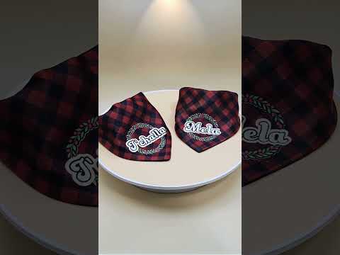 Personalized Holiday Crown Pet Bandana Red